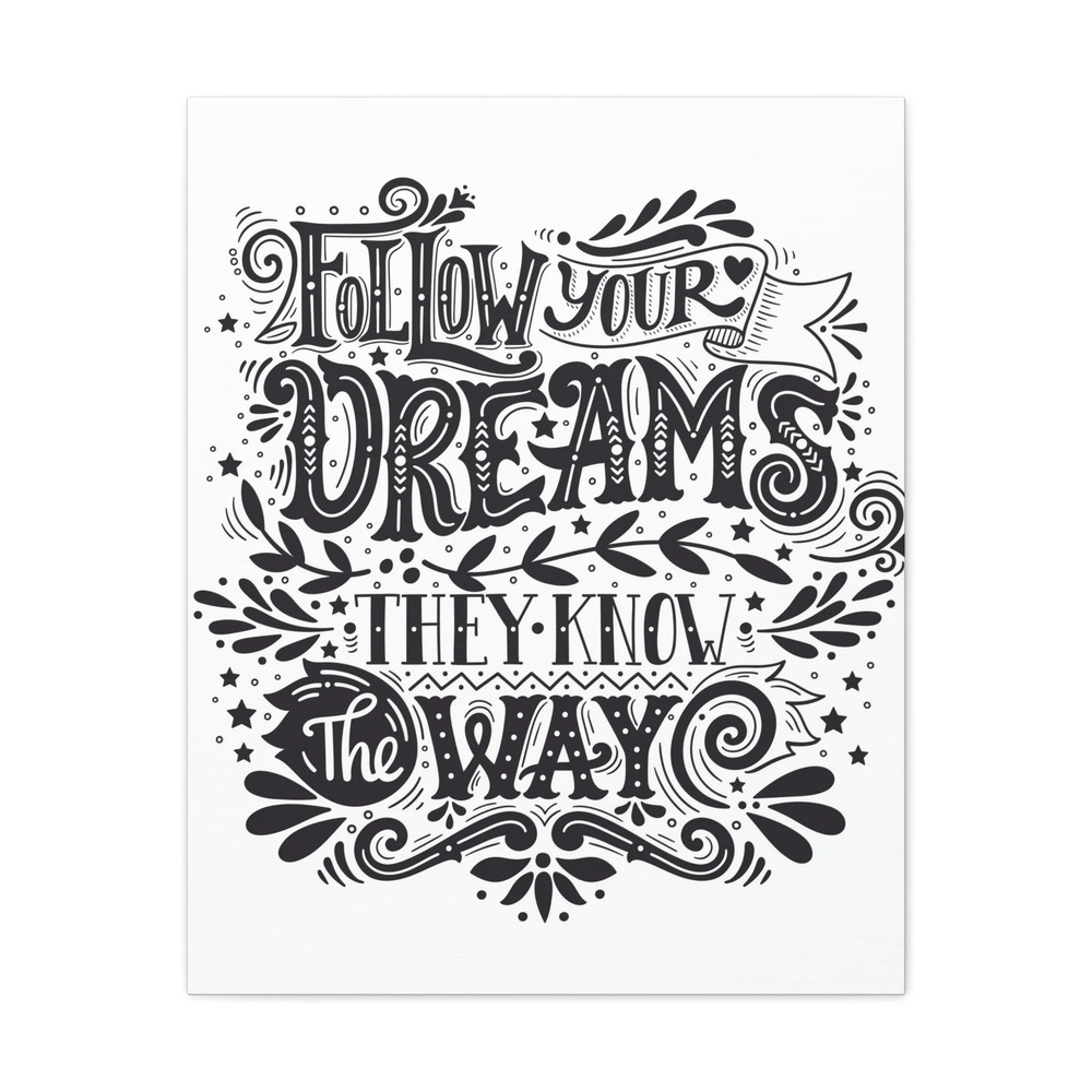 Inspirational Wall Art Dreams Know The Way Motivation for Inspiring Success